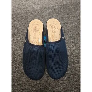 FLY FLOT Shoes Women's Blue Wedge Comfort Clogs Made in Italy Size 39 (8)